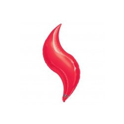 Curve ballons mylar rouge 38 cm