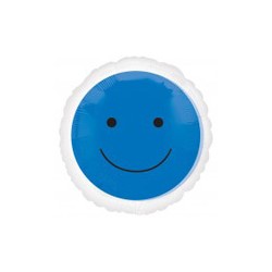 smile bleu ballon mylar 45 cm à plat