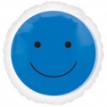 smile bleu ballon mylar 45 cm à plat