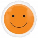 smile orange ballon mylar 45 cm à plat