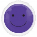 smile violet : ballon mylar 45 cm à plat