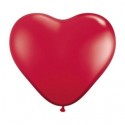 Coeur qualatex 28 cm rouge rubis cristal poche de 25