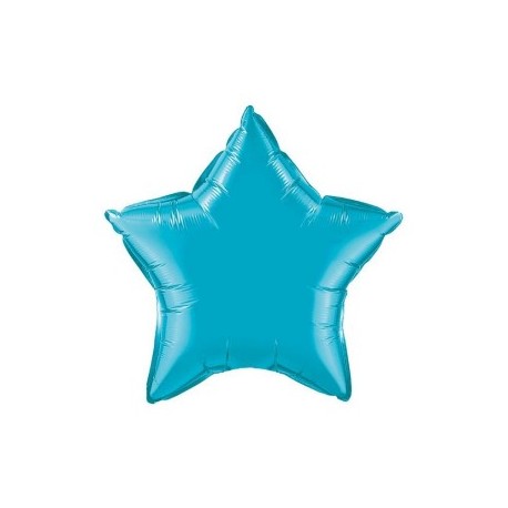 étoile turquoise qualatex 50 cm 