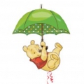 Winnie et parapluie ballon mylar