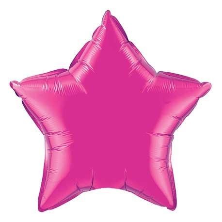 Etoile perlé magenta fuschia 90 cm de diamètre non gonflée