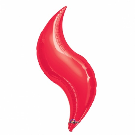 curve rouge ballon mylar