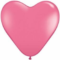 Coeur qualatex 38 cm rose foncé 