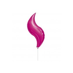 Curve ballons mylar fuschia 38 cm