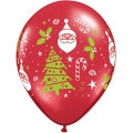 50 ballons Père Noël et sapin ballons baudruche 28 cm