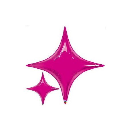 star point ballon mylar fuschia 100 cm