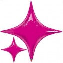 star point ballon mylar fuschia 100 cm