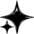 star point ballon mylar noir 100 cm