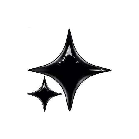 star point ballon mylar noir 100 cm