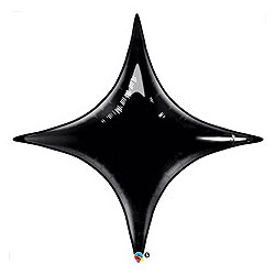 star point ballon mylar noir 50 cm