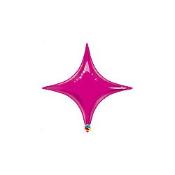 star point ballon mylar fuschia 50 cm