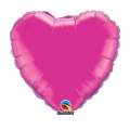 1 ballon mylar métal coeur fuschia 45 cm