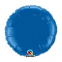 ballon mylar métal rond bleu SAPHIR