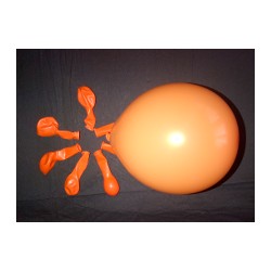 orange ballons standard opaque 13.5 cm poche de 100