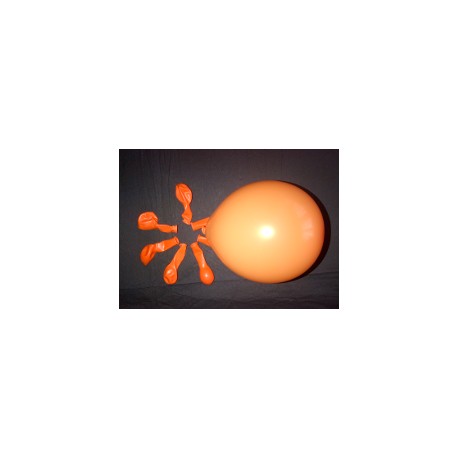 orange ballons standard opaque 13.5 cm poche de 100