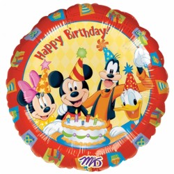 ° Mickey Happy birthday ballon mylar rond