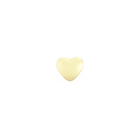 ballons latex coeur 42 cm ivoire