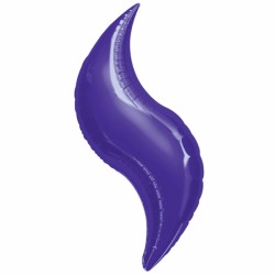 Curve ballons mylar violet 38 cm