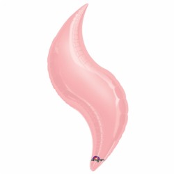 Curve ballons mylar pastel rose 107 cm