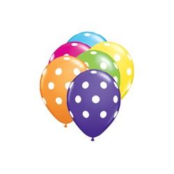 ballons polka dot tropical 12.5 cm qualatex par 25