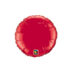 mylar rond rouge 23 cm de diamètre