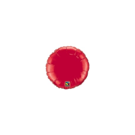 mylar rond rouge 23 cm de diamètre