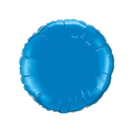 mylar rond bleu saphir 23 cm de diamètre