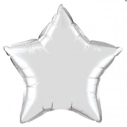 ballon mylar métal étoile argent 23 cm