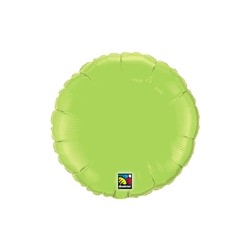 mylar rond lime green10 cm de diamètre