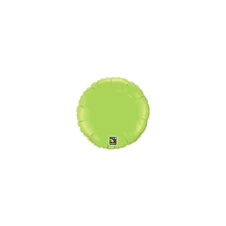 mylar rond lime green10 cm de diamètre