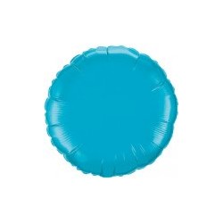 mylar rond turquoise 23 cm de diamètre