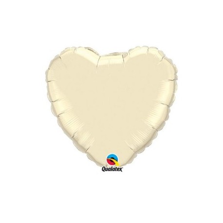 ballon mylar coeur ivoire 23 cm vendu non gonflé 