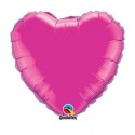 ballon mylar coeur magenta 23 cm vendu non gonflé 