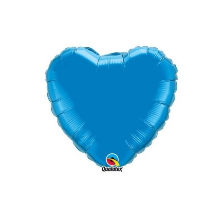 ballon mylar coeur bleu 23 cm non gonflé 