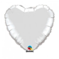 ballon mylar coeur argent 23 cm non gonflé 