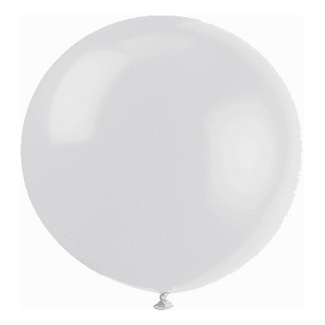 Métaliisé blanc rond 40 cm poche de 5