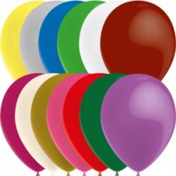 ballons métalisé 28 cm multicouleur POCHE DE 25