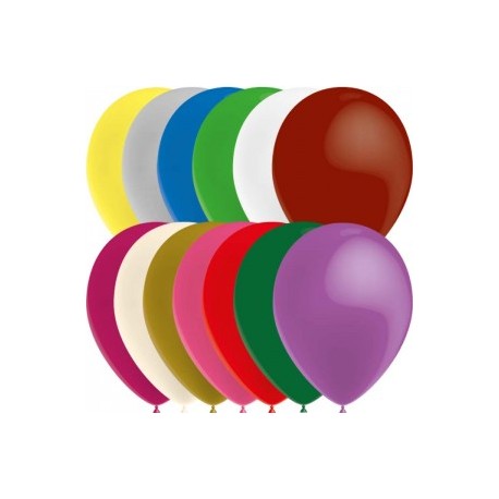 ballons métalisé 28 cm multicouleur POCHE DE 25