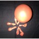 Orange ballons métal opaque 12 cm diamètre poche de 100