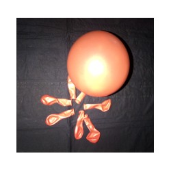 Orange ballons métal opaque 12 cm diamètre poche de 100