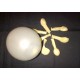 Ivoire ballons métal opaque 12 cm diamètre poche de 100