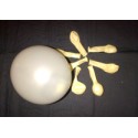 Ivoire ballons métal opaque 12 cm diamètre poche de 100