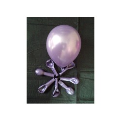 Lilas ballons métal opaque 12 cm diamètre POCHE DE 100