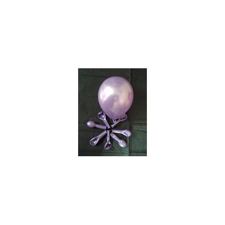 Lilas ballons métal opaque 12 cm diamètre POCHE DE 100