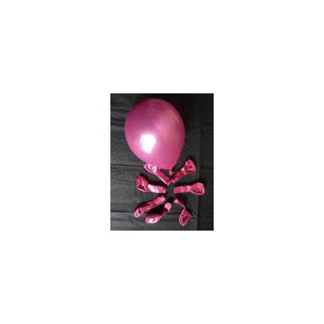 fuschia ballons métal opaque 12cm diamètre poche de 100