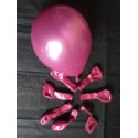 fuschia ballons métal opaque 12cm diamètre poche de 100